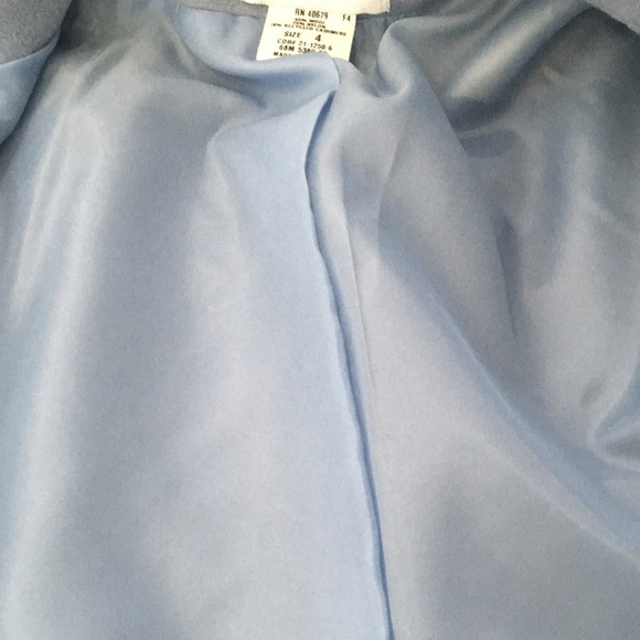 𝅺VINTAGE Chadwick’s Powder Blue Wool Mix Blazer Size 4 - Picture 9 of 9